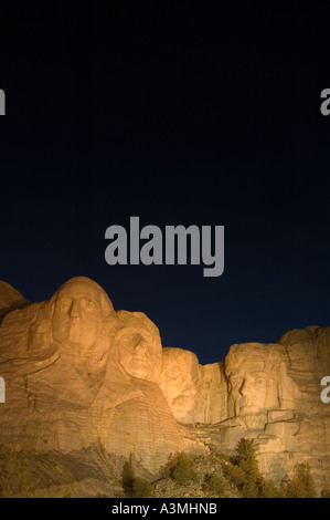 Cérémonie d'éclairage de nuit au Mont Rushmore, dans le Dakota du Sud Banque D'Images