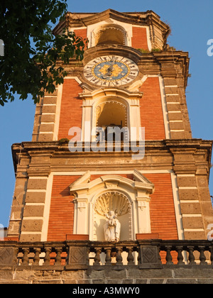 Clocher de la cathédrale de Sorrente, via Pietà Corso Italia, Sorrente, baie de Naples, côte amalfitaine, Italie Banque D'Images