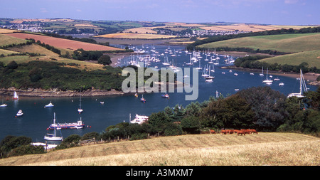 À au nord le long de l'estuaire de Kingsbridge, de l'Est Portlemouth dans le sud du Devon Banque D'Images