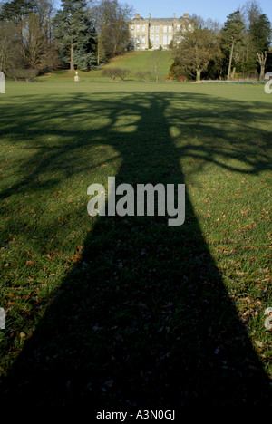 L'ombre d'un chêne points à Ragley Hall, Alcester Warwickshire Banque D'Images