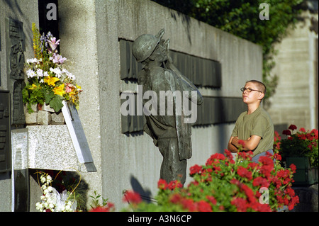 Monument aux morts de 1970 travailleurs des chantiers navals de Gdansk, Pologne Banque D'Images