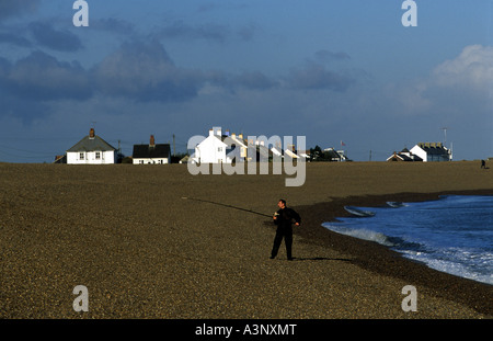 Le hameau côtier de Shingle Street, Suffolk, UK. Banque D'Images