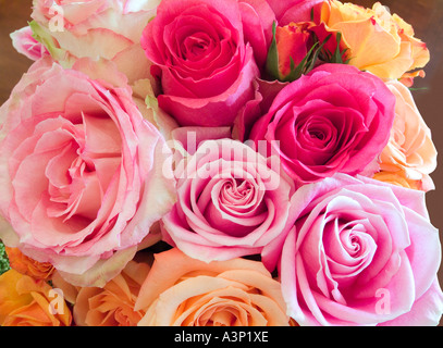 Arrangement de fleurs bouquet de roses Banque D'Images