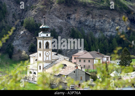 Le Village de Fenils près de Oulx Italie Turin Banque D'Images