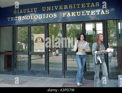 Entrée principale de l'Université de Vilnius, Lituanie Banque D'Images