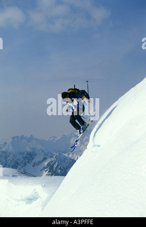 Allemagne Bavière Allgäu skieur Banque D'Images