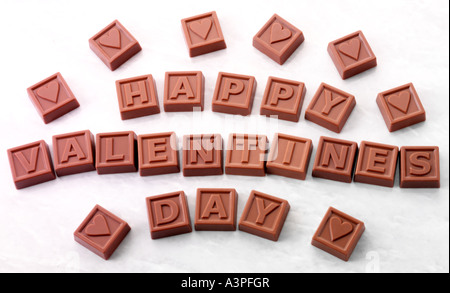 HAPPY VALENTINES DAY CHOCOLATES Banque D'Images