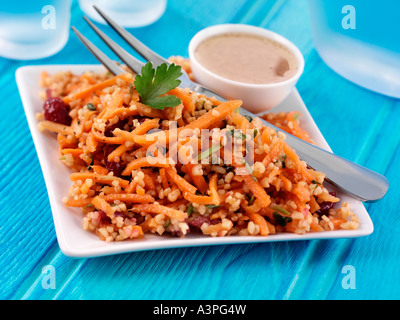 Carotte ET SALADE VINAIGRETTE COUSCOUS Banque D'Images