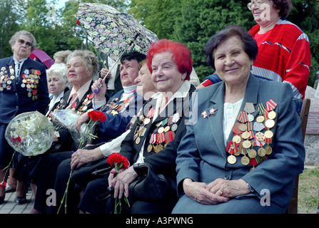 Les anciens combattants de l'Armée Rouge, Kaliningrad, Russie Banque D'Images