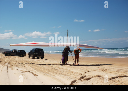 Lancement de la plage de Noosa north shore Queensland Australie dsca 1442 Banque D'Images