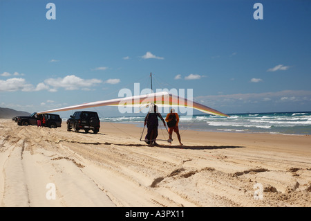 Lancement de la plage de Noosa north shore Queensland Australie dsca 1443 Banque D'Images