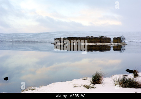 Château de lochindorb en hiver strathspey highlands Ecosse Banque D'Images