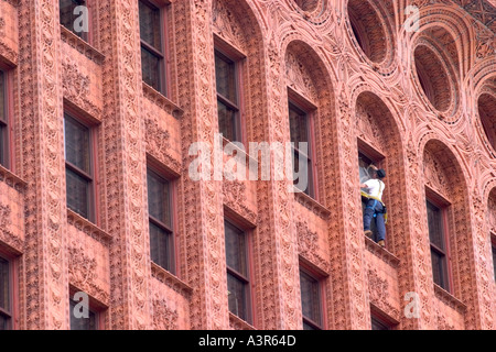 Plus de détails sur la garantie Prudential Building Buffalo New York USA Banque D'Images