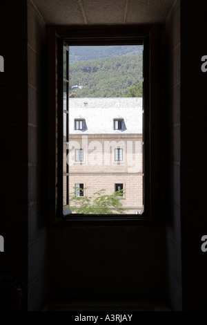 Produits vue d'un des bâtiments de l'Escorial, Espagne Banque D'Images