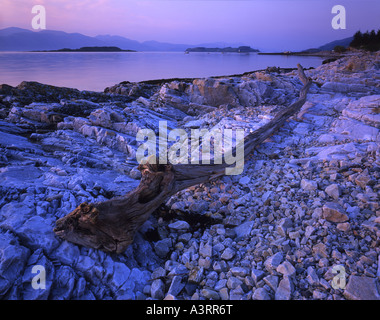 Montagnes d'Ardgour au crépuscule de Port Appin Banque D'Images