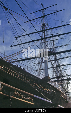 Le célèbre thé clipper Cutty Sark en cale sèche à Greenwich SE10, Londres, UK Banque D'Images