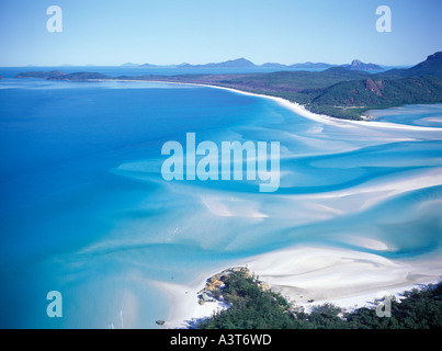 Aerial Whitehaven Beach Whitsunday Islands Australie Banque D'Images