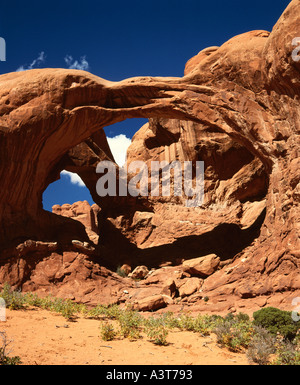 États-unis d'Amérique, de l'Utah, Arches National Park, Double Arch dans la section Windows Banque D'Images