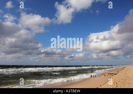 De l'humeur Trouble sur une plage, l'Allemagne, Schleswig-Holstein, Sylt Banque D'Images