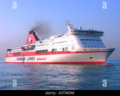 Tôt le matin, traversée de la Minoan Lines arrivant à Venise Vénétie Italie Europe EU Banque D'Images