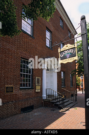 Virginie Alexandria Old Town Gadsby s Tavern Museum c 1785 restaurant ouvert au public Banque D'Images