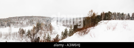 Eural montagnes en hiver, l'Asie Banque D'Images