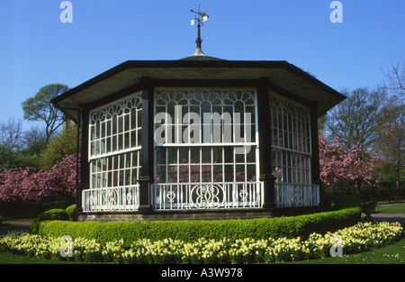 Jardins du château de Nottingham Kiosque Banque D'Images