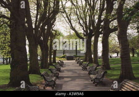 Jardins du château de Nottingham, Avenue du kiosque Banque D'Images
