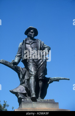 Poète écossais Robert Burns statue à Sydney's Domain Banque D'Images