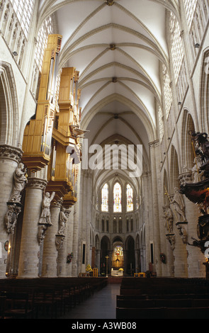 Le Saint Michel et Sainte Gudule à Bruxelles Belgique Cathédrale Banque D'Images