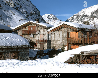 Hameau près de Bessans Banque D'Images