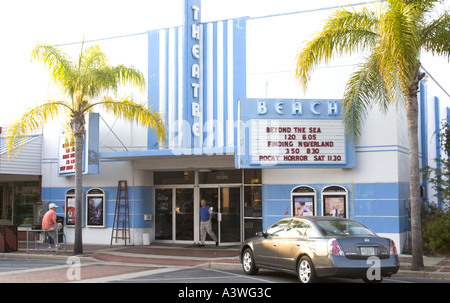 Plage historique Théâtre sur Corey Avenue de la Floride. St Pete Beach Floride USA Banque D'Images