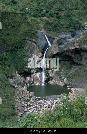 L'Agoyán Waretfall sur la rivière Pastaza est la plus haute waterall en Equateur Banque D'Images