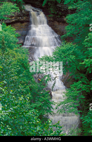 Chapelle Falls, Pictured Rocks National Lakeshore, Munising, Michigan Banque D'Images