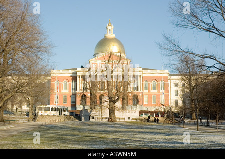 La Massachusetts Statehouse sur Beacon Hill à Boston Banque D'Images