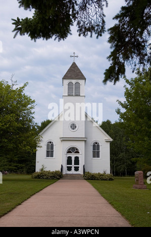 L'église catholique St Joseph sur Madeline Island près de Wisconsin Bayfield Banque D'Images