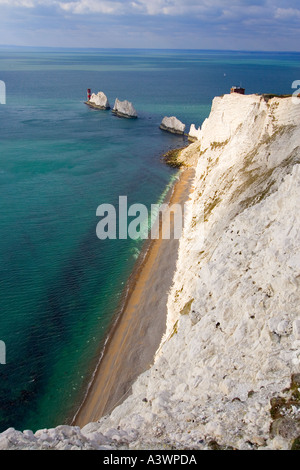 Les Aiguilles Scratchells Bay Ile de Wight Angleterre UK Banque D'Images