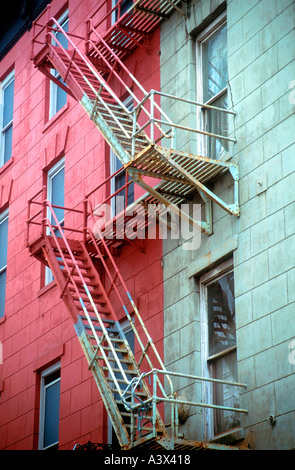 Escalier de secours New Orleans Louisiane USA Banque D'Images