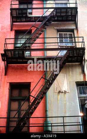 Escalier de secours New Orleans Louisiane USA Banque D'Images