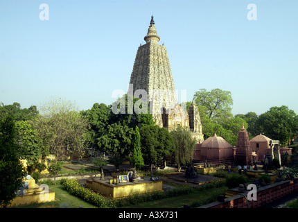 Berceau du Bouddhisme Bodhgaya en Inde du Temple de la Mahabodhi Bruce Miller photo Banque D'Images