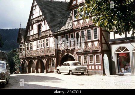 Géographie/voyages, Allemagne, Rhénanie-du-Nord-Westfalia, Schieder-Schwalenberg, mairie de Schwalenberg, vue extérieure, années 1950, années 50, Schieder, XXe siècle, Banque D'Images