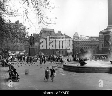 Géographie / voyages, Grande-Bretagne, Londres, Carrelets, Trafalgar Square, 1950, Banque D'Images