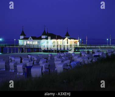 Géographie / voyage, Allemagne, Mecklembourg-Poméranie-Occidentale, Usedom, bâtiments, d'Ahlbeck, jetée Seebrücke, construction : 1899, vue extérieure, n Banque D'Images