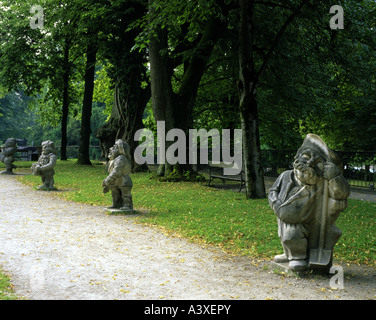 Géographie / voyage, Autriche, Salzbourg, jardin / parcs, Zwerglgarten, vers 1715, détail, statue, nain, Europe, Mirabellgarten, Banque D'Images