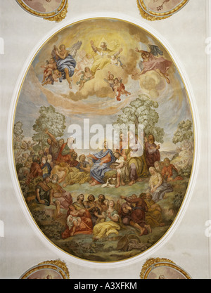 'Fine Arts, Brugger, Andreas, (1737 - 1812), peinture, "Introduction de la fivethousand", fresque, vers 1796 / 1797, Saint Blasius Banque D'Images