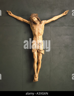 Beaux-arts, Tilman Riemenschneider, um 1460, (1531), - sculpture, crucifix, bois, autour de 1500, l'Église, Eisingen, Bavaria, Jésus, Banque D'Images