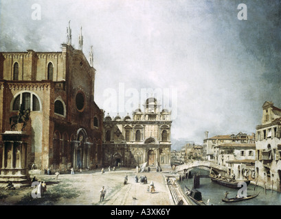 'Fine Arts, Canale, Giovanni Antonio Canaletto, appelé, (1697 - 1768), peinture, anti "Giovanni e Paolo et l'école de San Banque D'Images