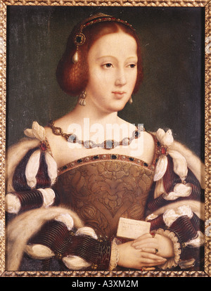 'Fine Arts, Cleve, Joos van, (1485 - 1540), peinture, 'Aliénor d'Espagne", huile sur panneau, 35,3 cm x 26,3 cm, Musée Lazaro Galdiano Banque D'Images