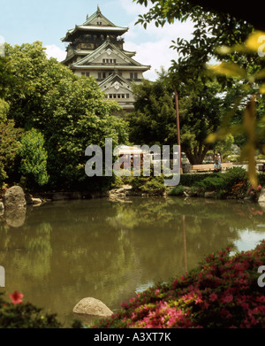 Le Japon. Le château d'Osaka Banque D'Images