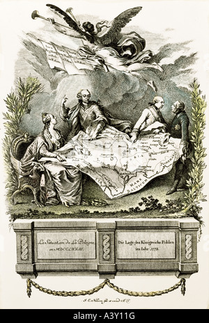 Géographie / voyages, Pologne, partitions, première partition, 1772 Copyright de l'artiste n'a pas à être effacée Banque D'Images